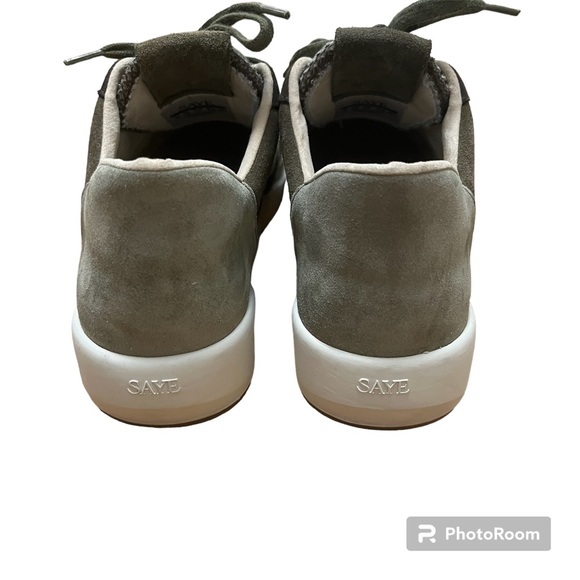 EUC SAYE Modelo 95 Terra - Suede Leather Green Sneakers Size 10 - Picture 4 of 10